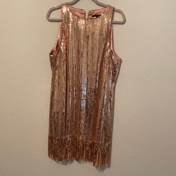 Alex Marie Dresses & Skirts - Alex Marie Rose Gold Sparkle Cocktail Party Large Night Out Dress